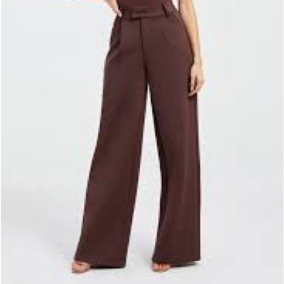 Nwt Good American Scuba Trousers In Cocoa